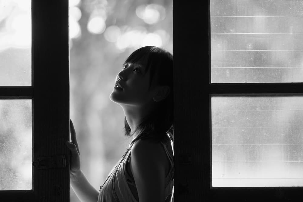 Pensive Gaze by Window by 7 Flavor C/P — canvas wall art