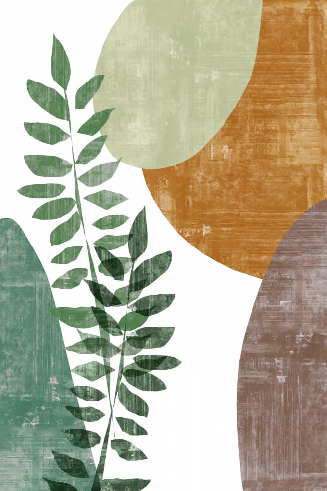 Earthy Botanical Forms by cartissi — canvas wall art