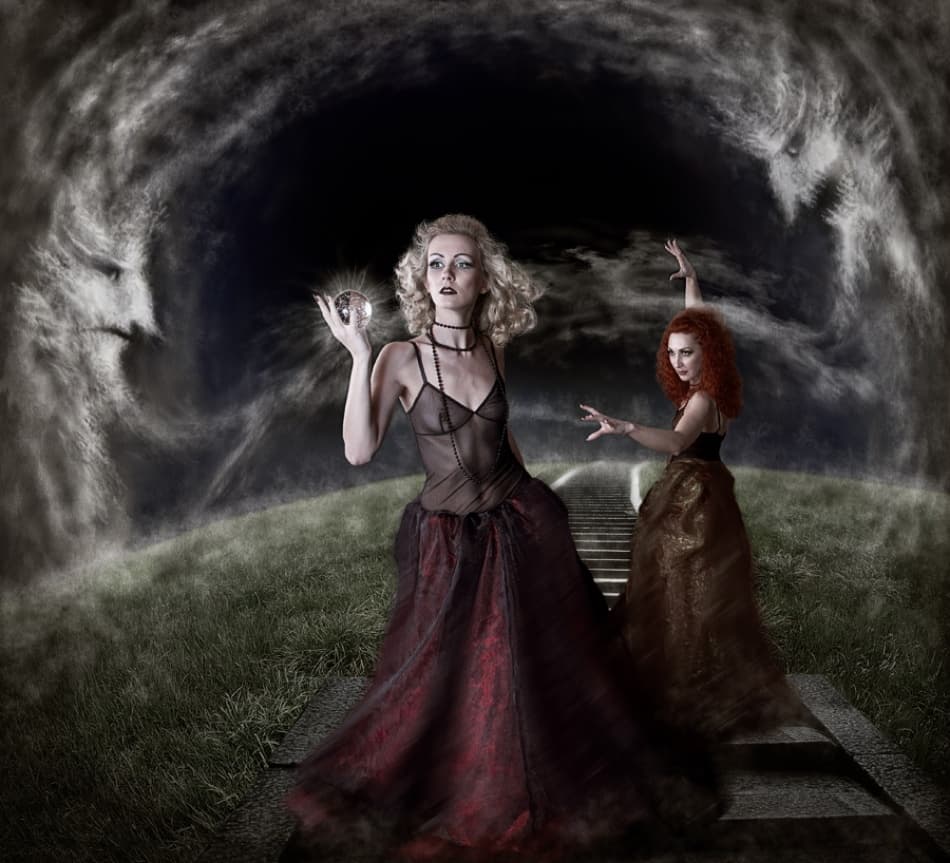 Mystic Witches Spell by Dmitry Frizel — canvas wall art