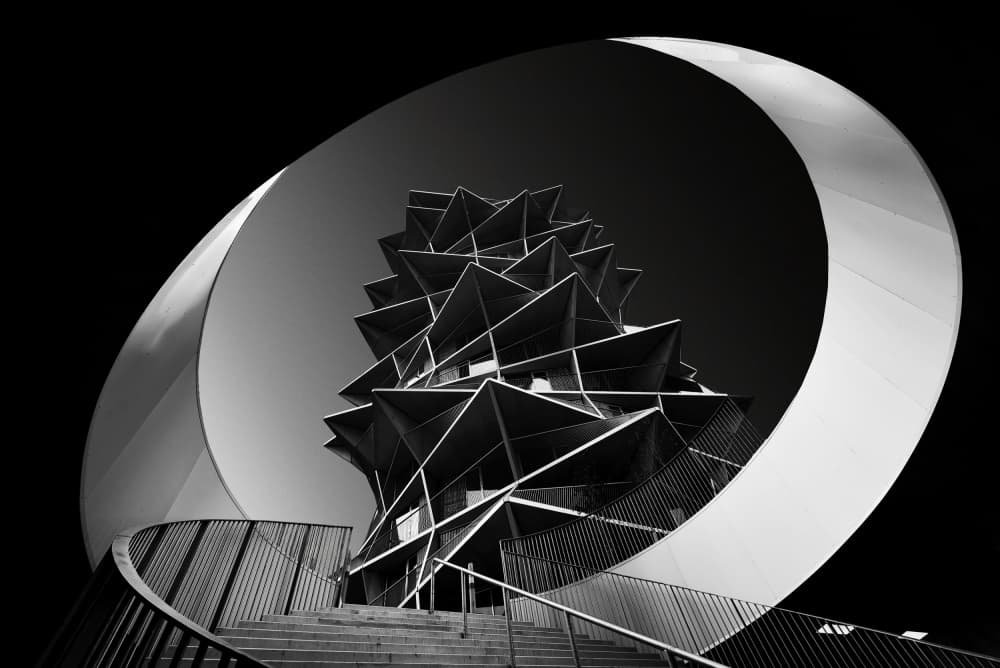 Sleek Architectural Curve by Jorge Pimenta — canvas wall art