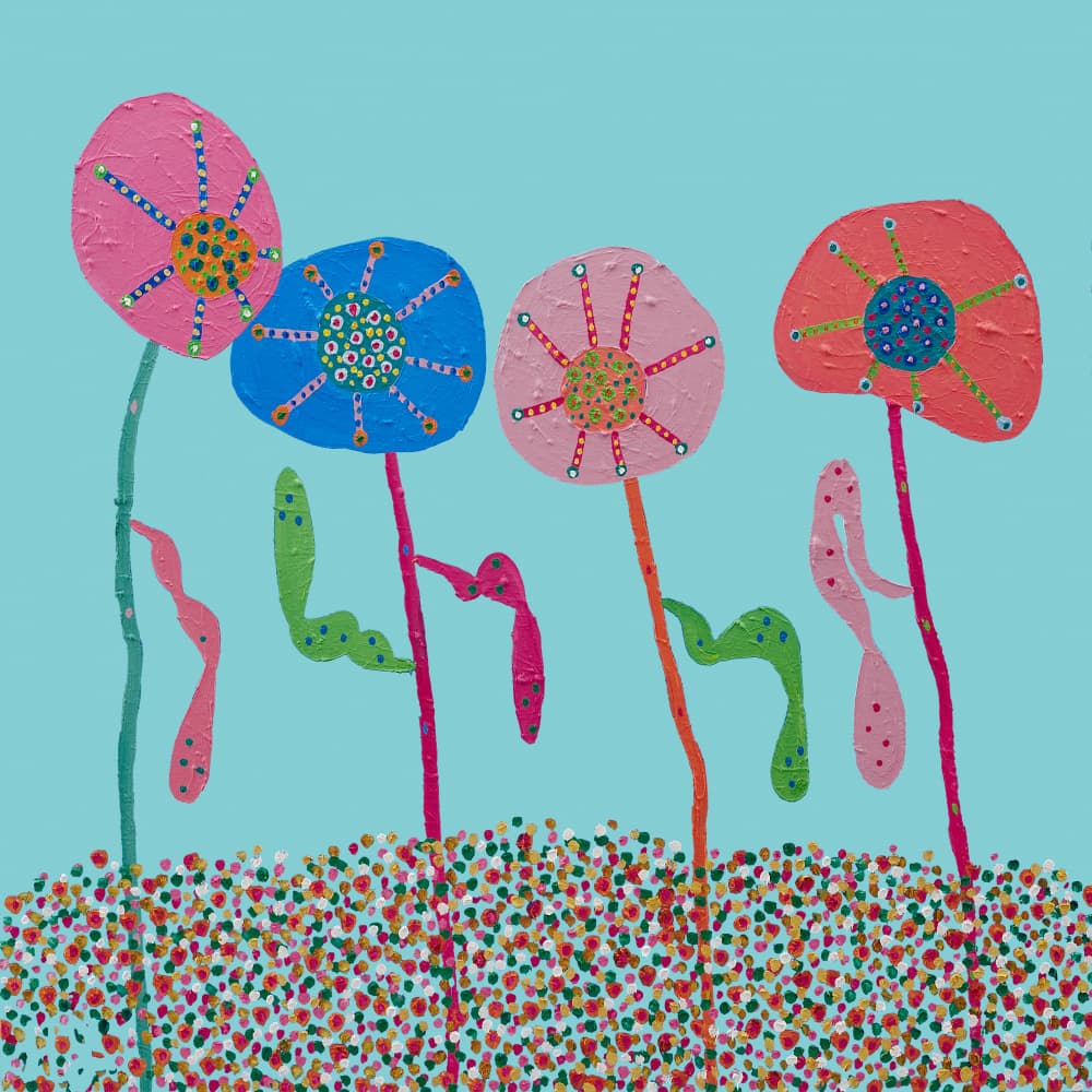 Colorful Fantasy Garden by Helen Joynson — canvas wall art