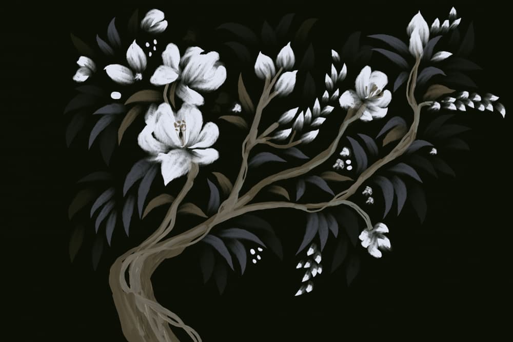 Night Blossom Tree by Josie George — canvas wall art