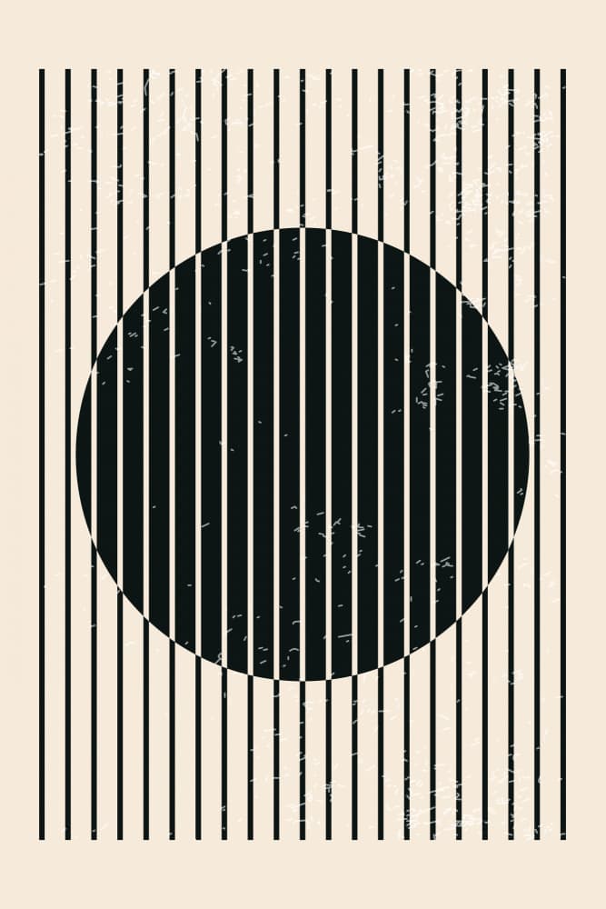 Minimalist Striped Circle by jay stanley — canvas wall art