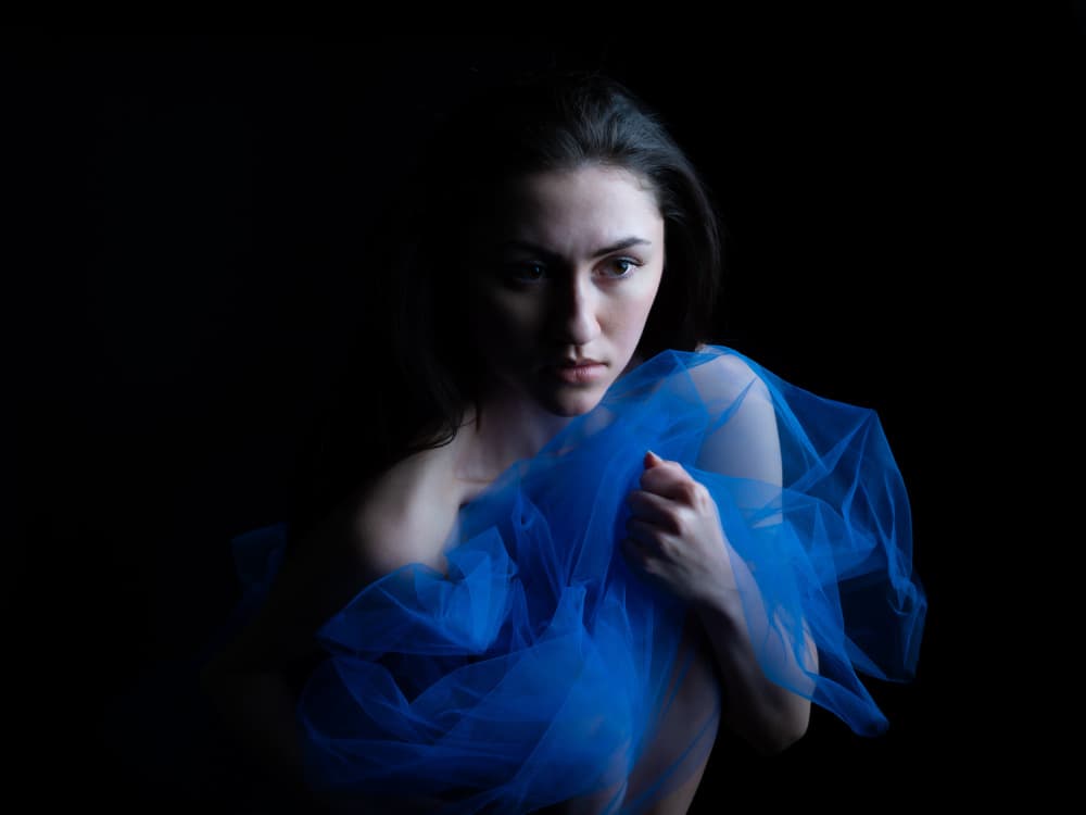 Shadowed Blue Beauty by Sam SDFMedia — canvas wall art