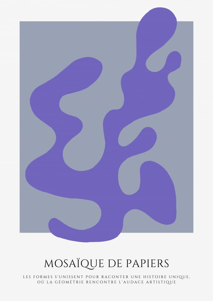 Abstract Purple Shapes by RS LAB STUDIO — canvas wall art