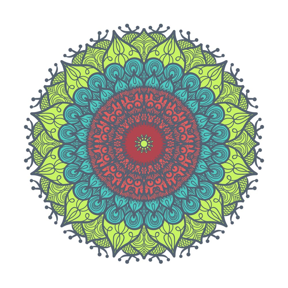 Colorful Sacred Geometry Mandala by Marika Barsrsind — canvas wall art