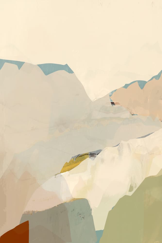 Serene Mountain Abstract by cartissi — canvas wall art