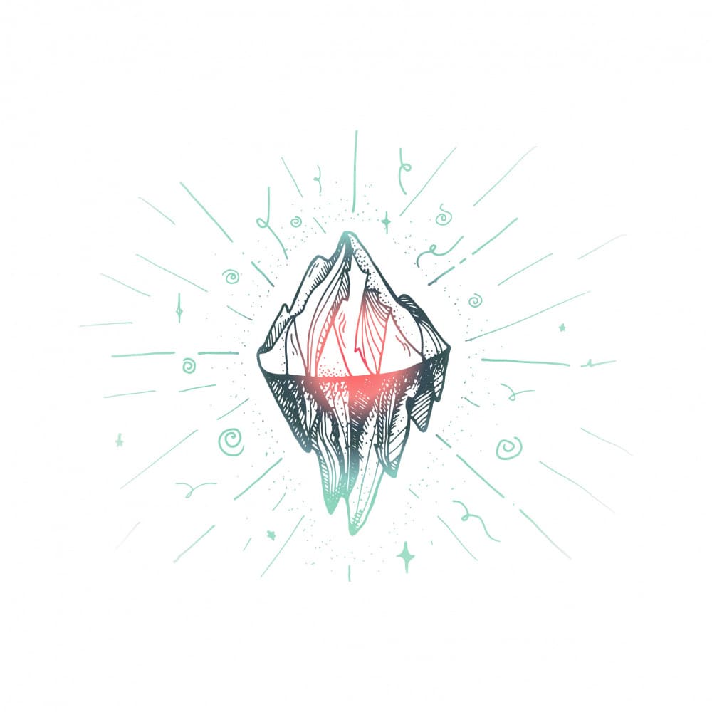 Mystic Iceberg Glow by Marika Barsrsind — canvas wall art