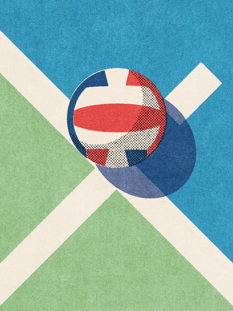 Pop Art Volleyball by Daniel Coulmann — canvas wall art