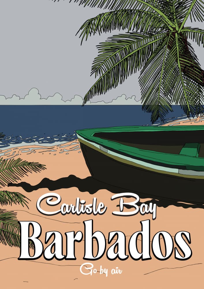 Carlisle Bay Barbados by Nicholas — canvas wall art