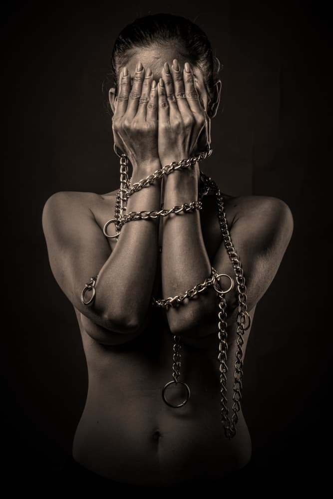 Hidden Face Chained by PARTHA BHATTACHARYYA — canvas wall art