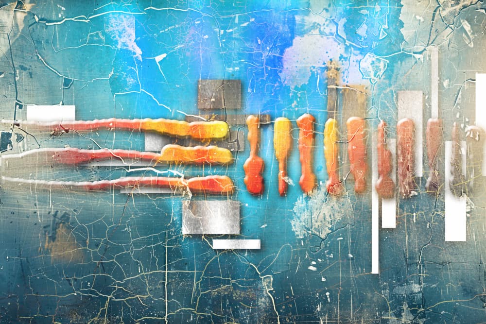 Vibrant Abstract Texture by Rafal Kulik — canvas wall art