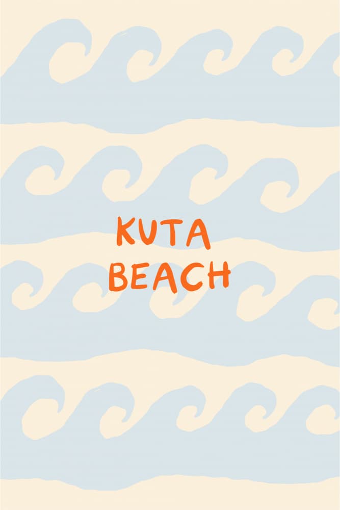 Kuta Beach Waves by Treechild — canvas wall art