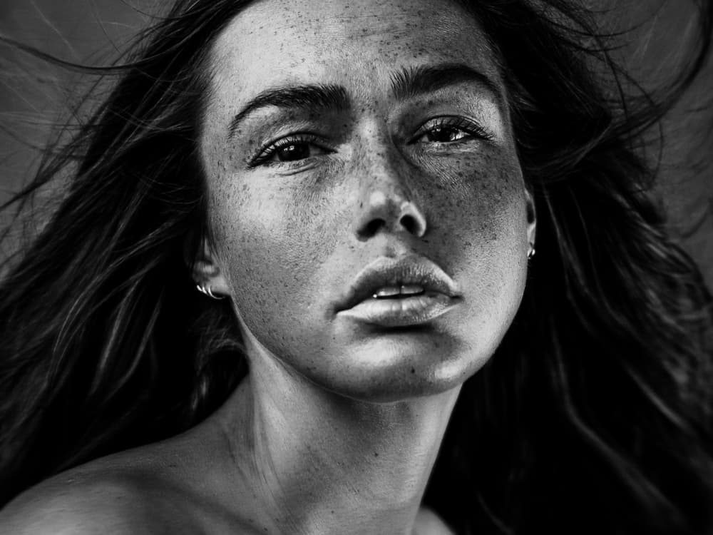 Intense Freckled Beauty by Martin Krystynek MQEP — canvas wall art