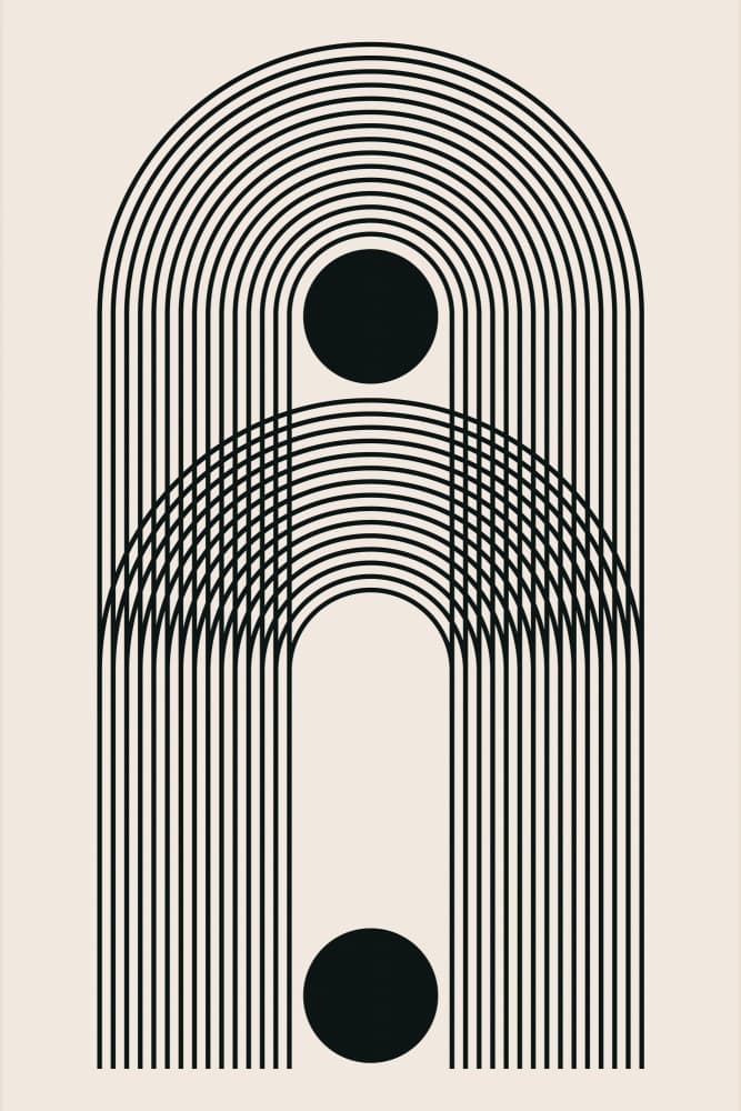 Minimal Arches Geometry by jay stanley — canvas wall art