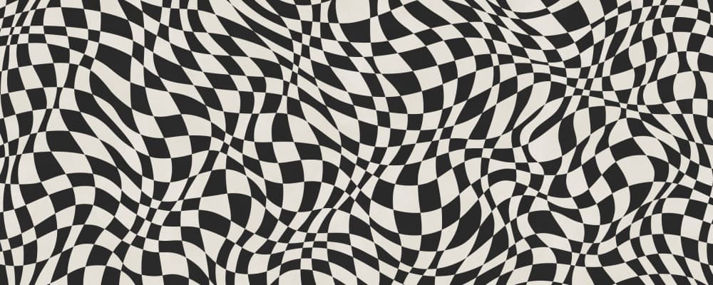 Wavy Checkerboard Illusion by Vitor Costa — canvas wall art