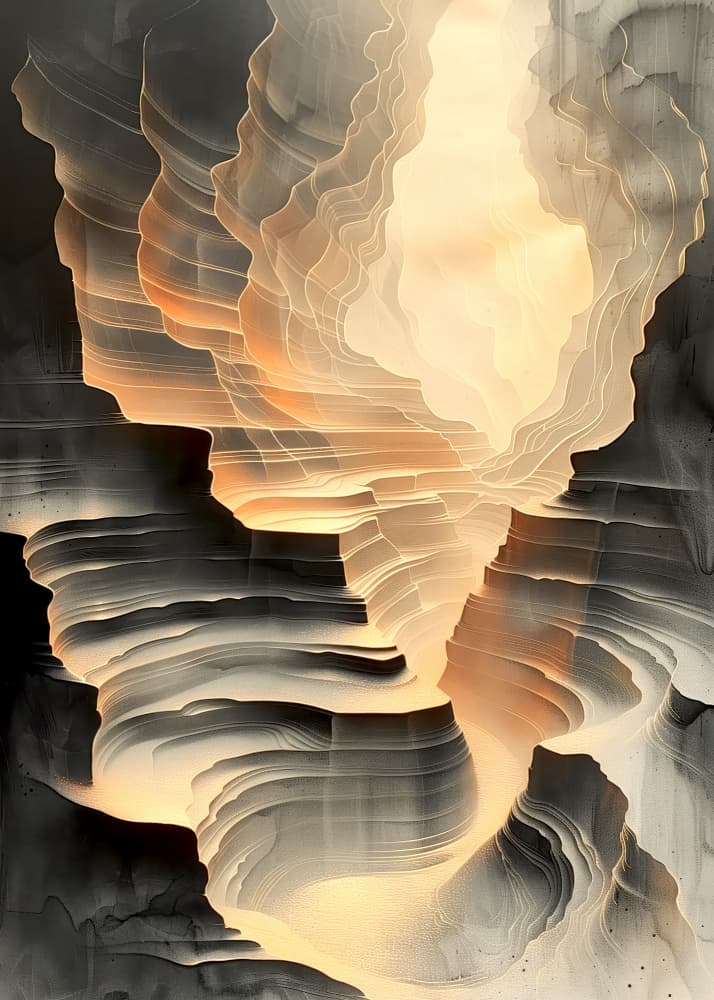 Mystic Canyon Glow by Justyna Jaszke — canvas wall art