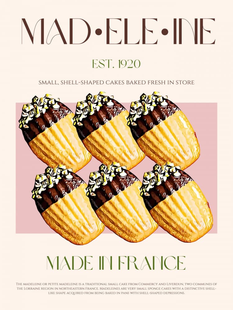 French Chocolate Madeleines by Nazma Khokhar — canvas wall art