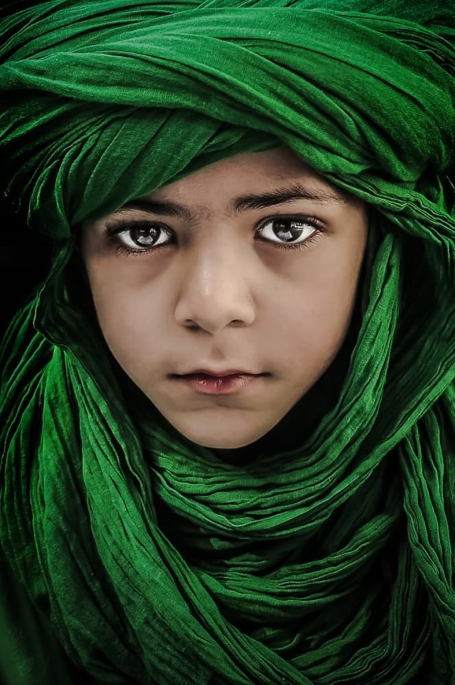 Boy In Green Turban by Saeed Dhahi — canvas wall art