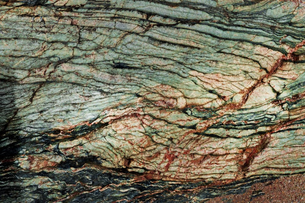 Green Veined Stone by Studio Meikle — canvas wall art