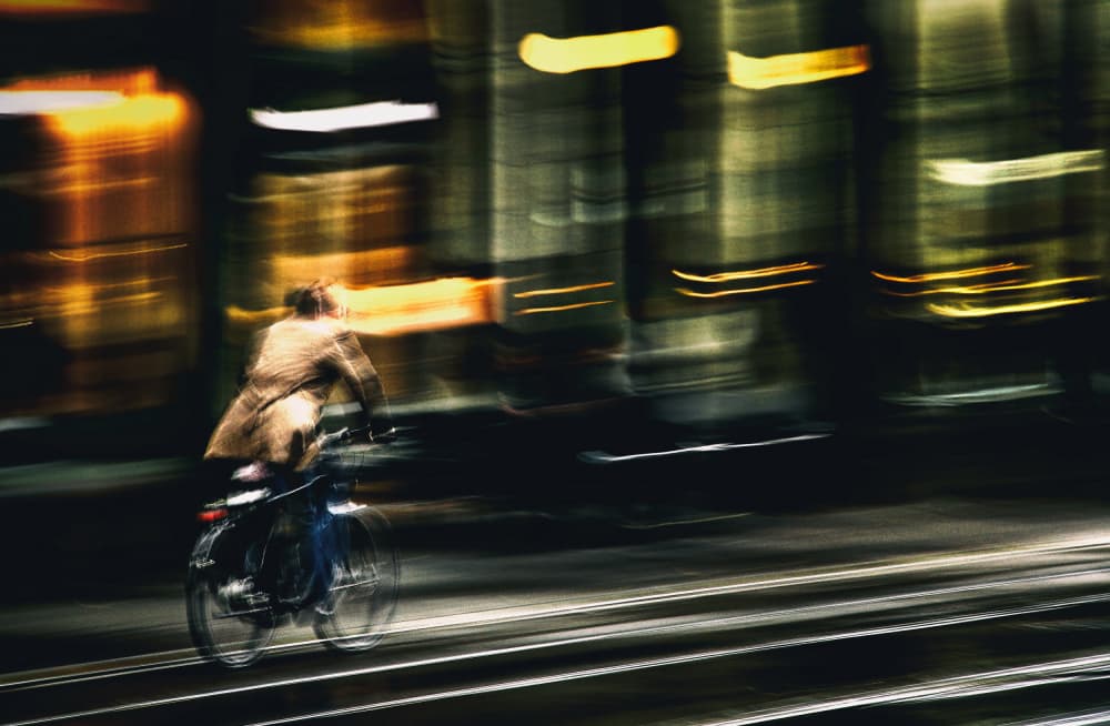 Blurred Night Ride by Samanta Krivec — canvas wall art