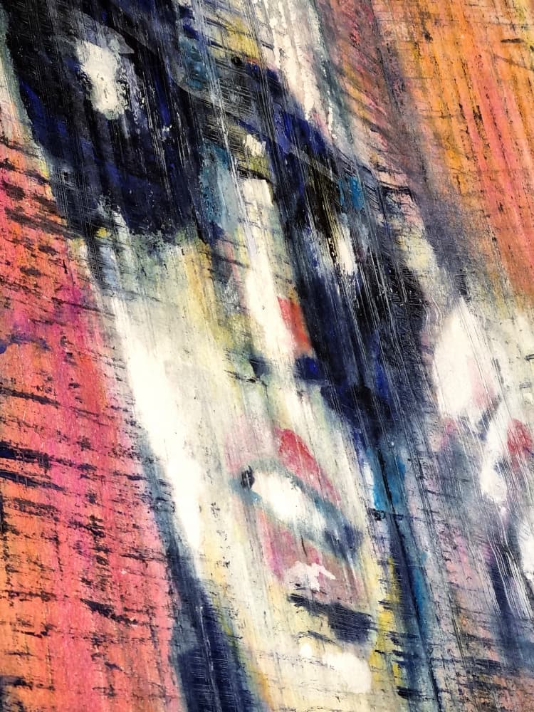 Vibrant Expressive Face by David Antonides — canvas wall art