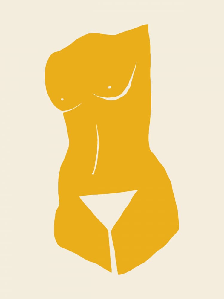 Abstract Golden Figure by Little Dean — canvas wall art