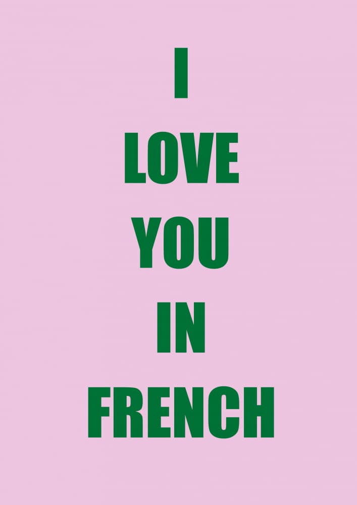 Love You In French by Talitha McQueen — canvas wall art