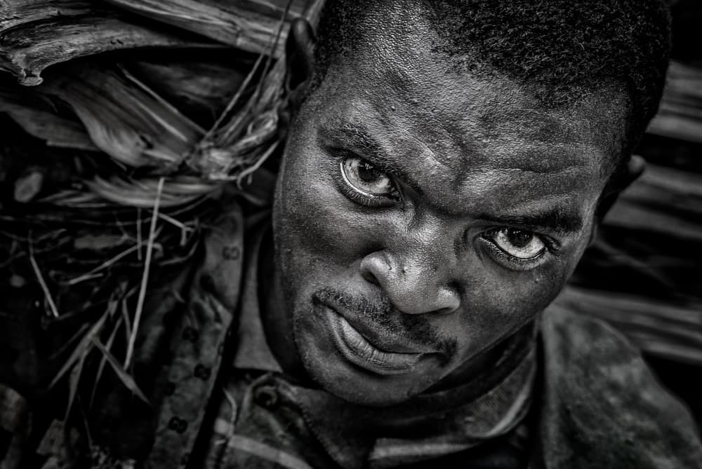 Intense Man Portrait by Joxe Inazio Kuesta Garmendia — canvas wall art