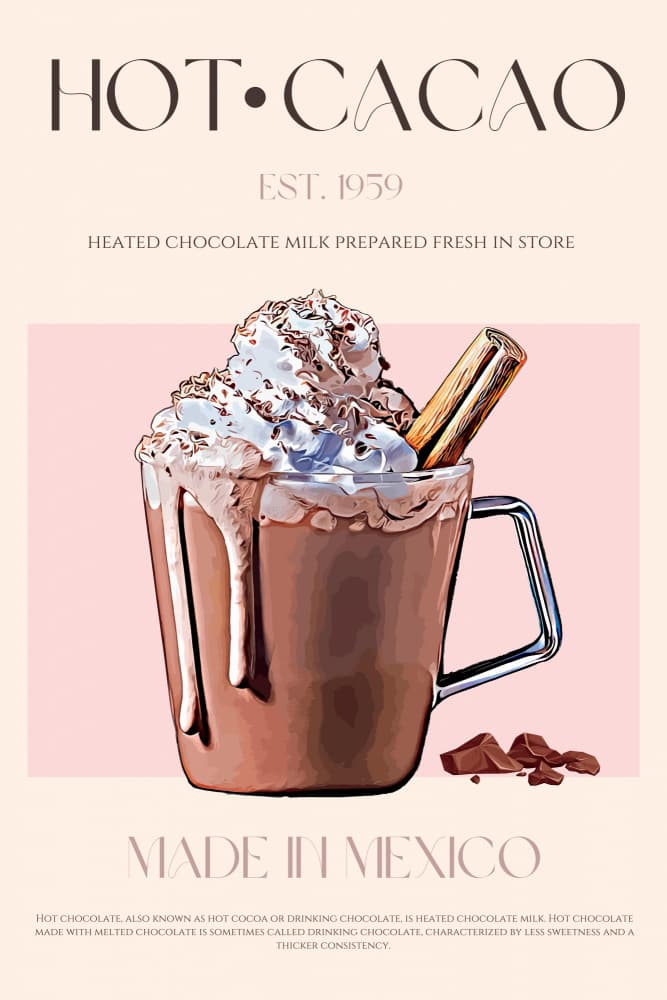 Sweet Hot Cacao by Nazma Khokhar — canvas wall art