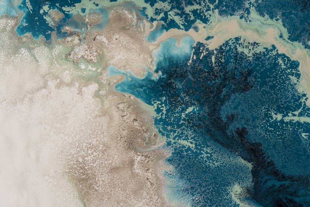 Great Barrier Reef - Sandy Shores - Teal Seas by Petra Meikle de Vlas — canvas wall art