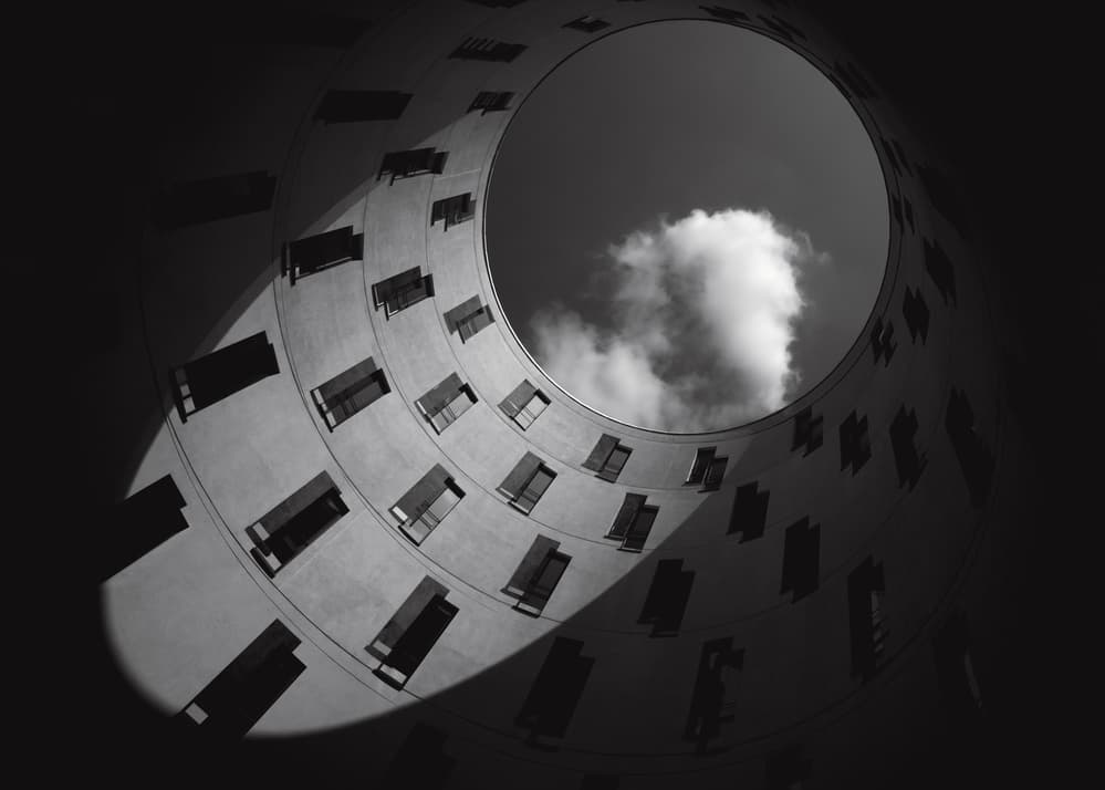 Architectural Sky Opening by Mike Kreiten — canvas wall art