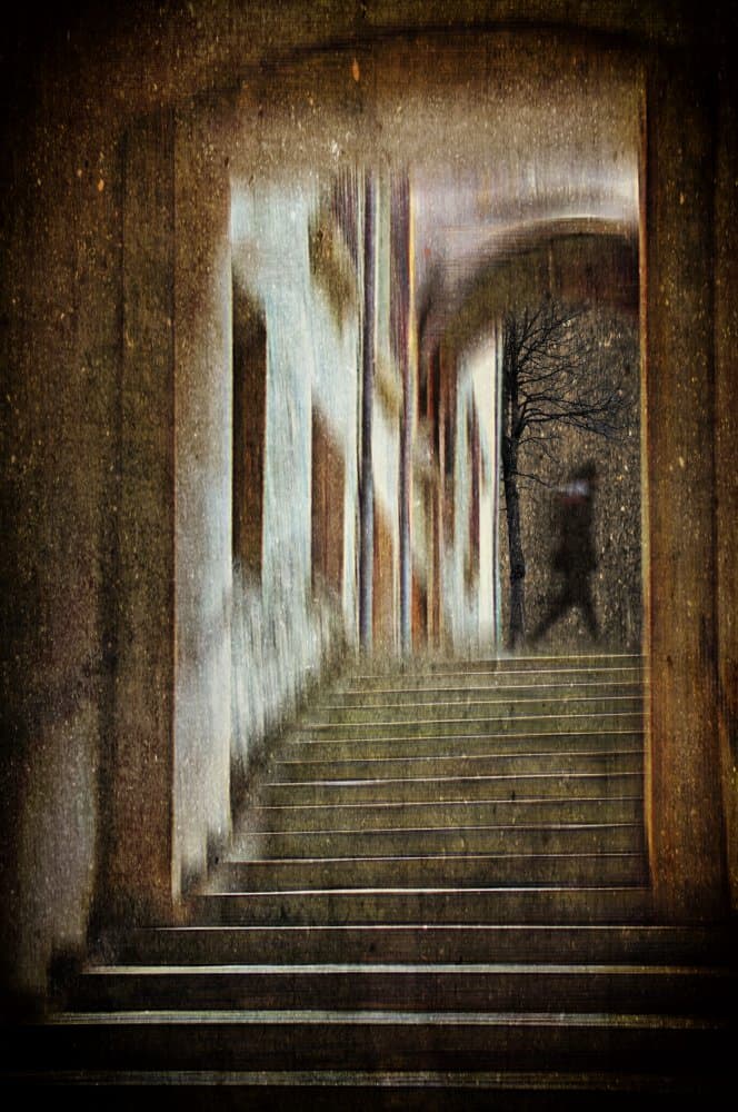 Mysterious Steps Down by Raffaele Corte — canvas wall art