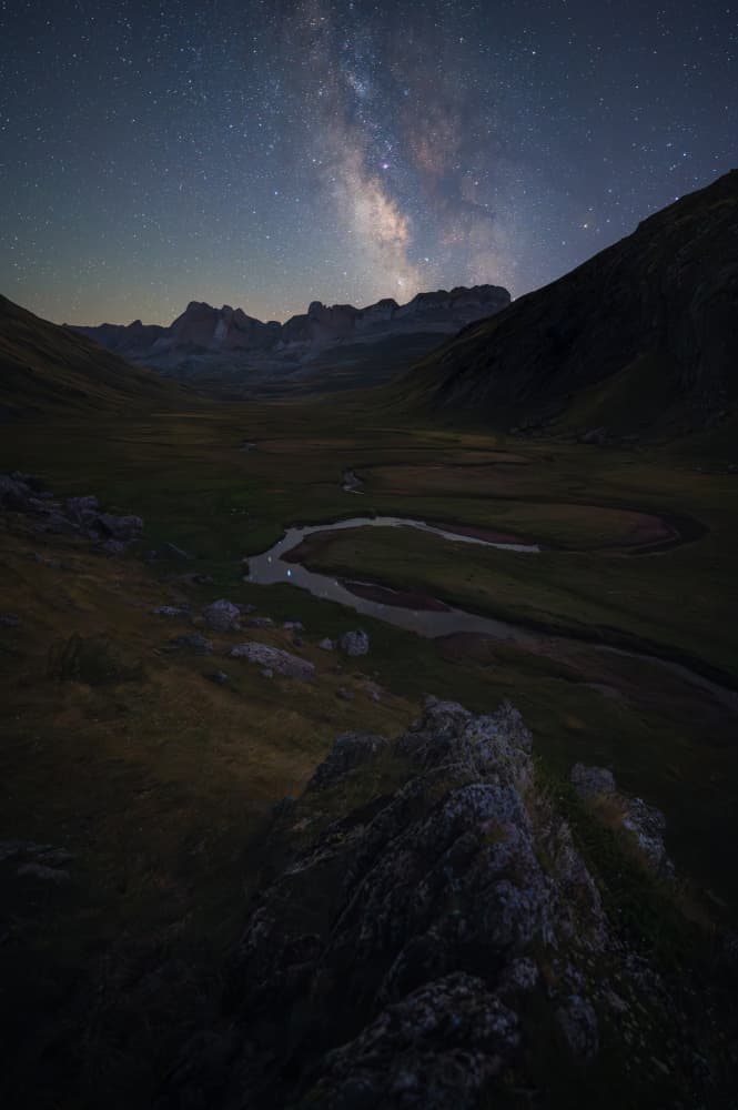 Milky Way River Valley by David Martin Castan — canvas wall art