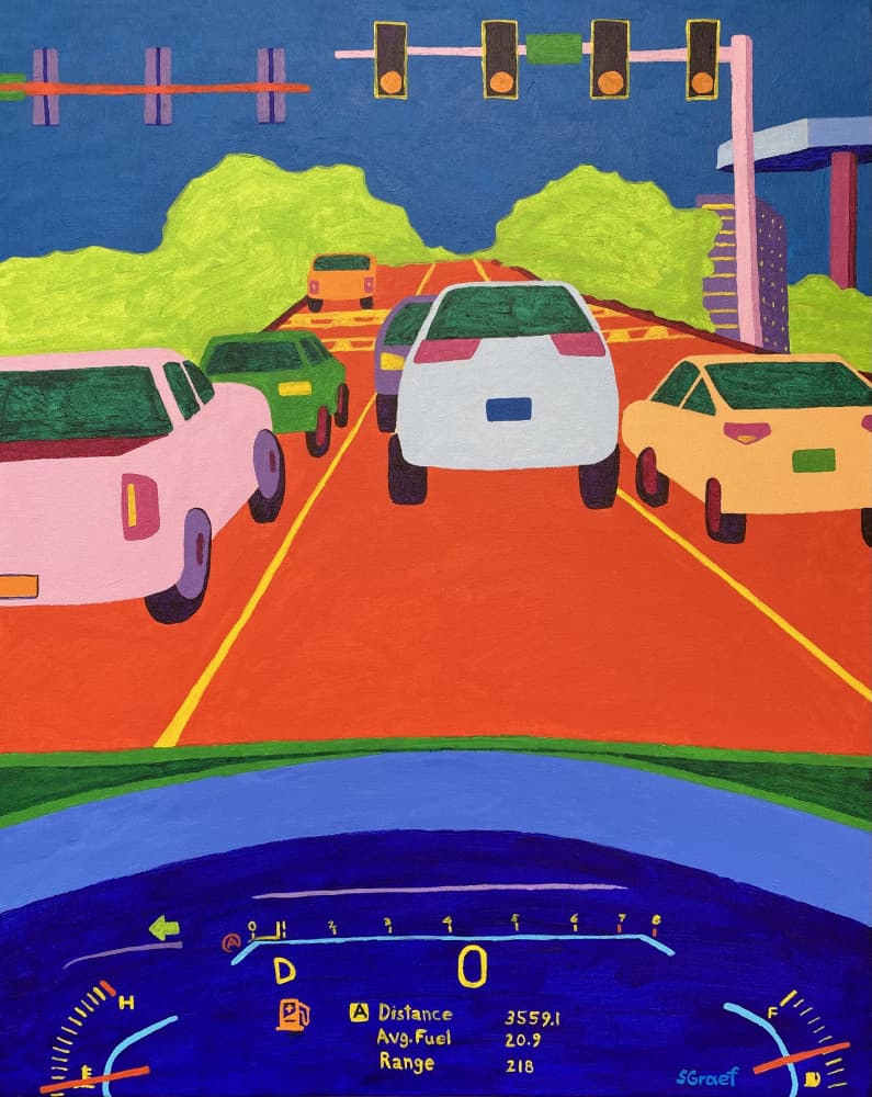 Driving by Sue Graef — canvas wall art