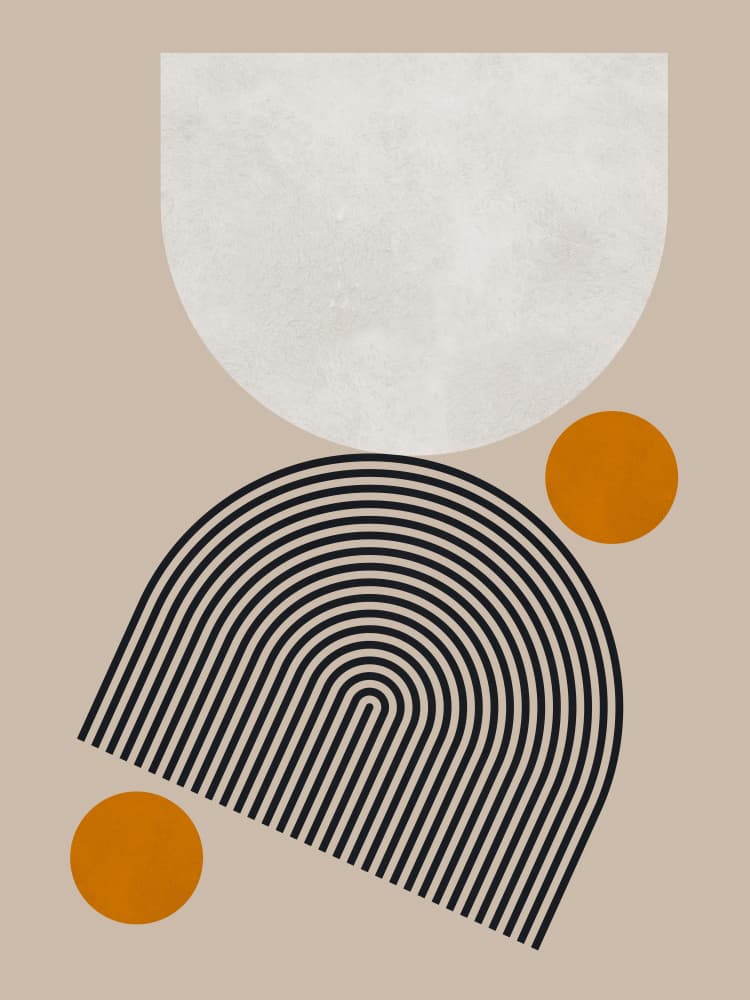 Geometric Arch Balance by Vitor Costa — canvas wall art