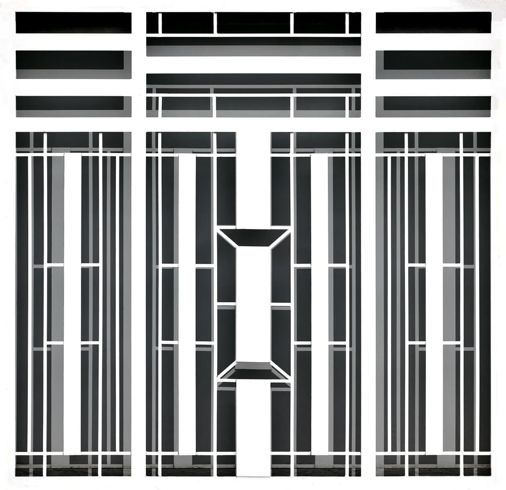 Modern Grid Pattern by Hans-Wolfgang Hawerkamp — canvas wall art