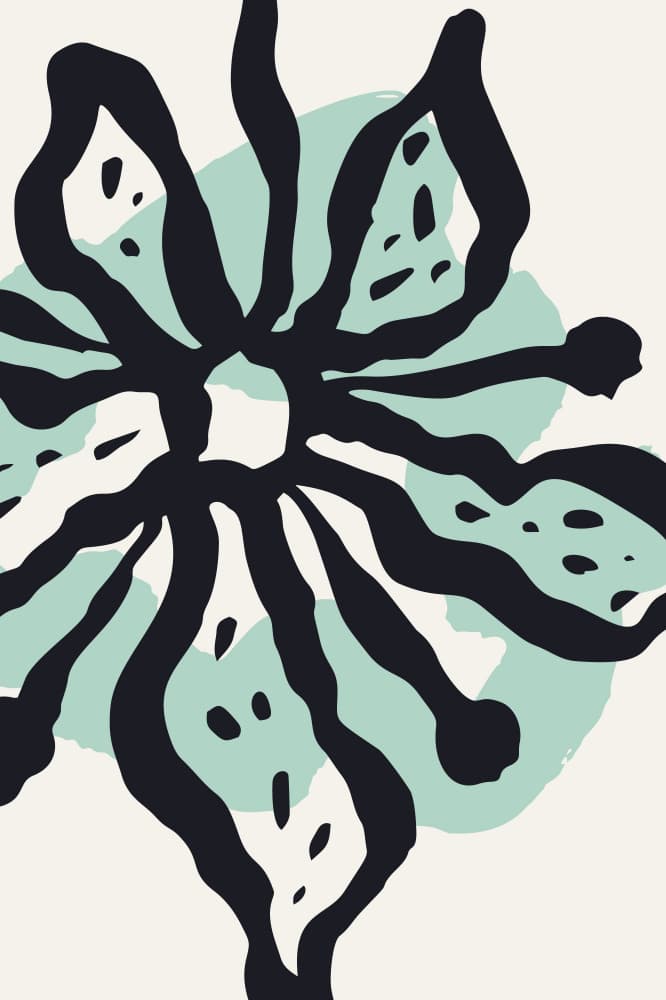 Abstract Botanical Bloom by Anna Rose — canvas wall art