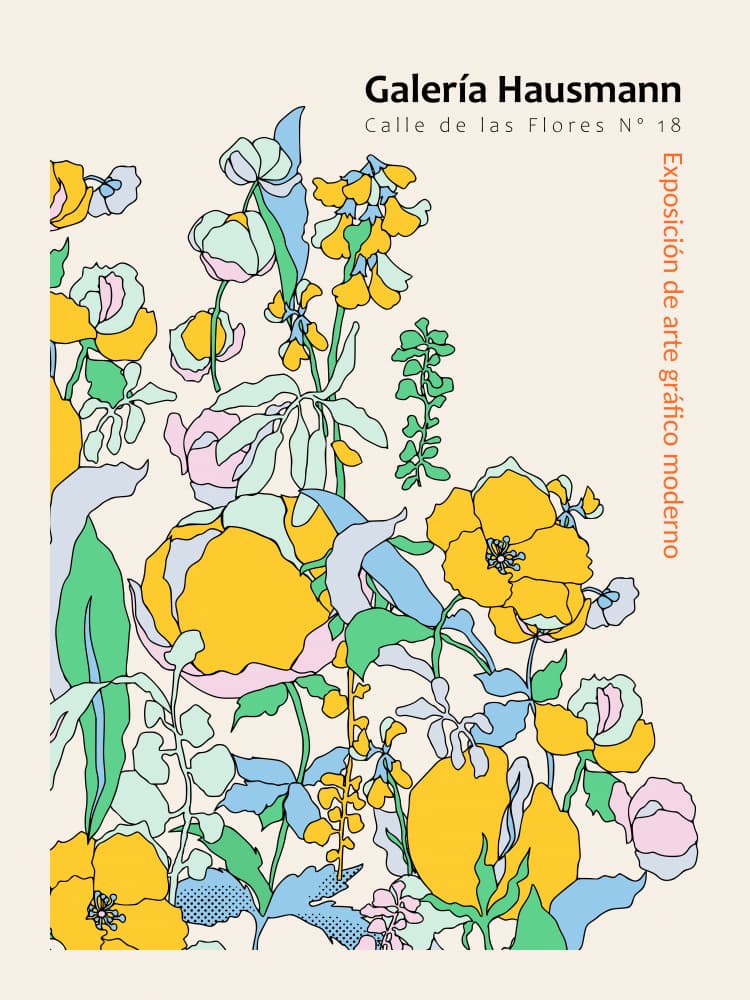 Vibrant Retro Botanicals by Annick — canvas wall art
