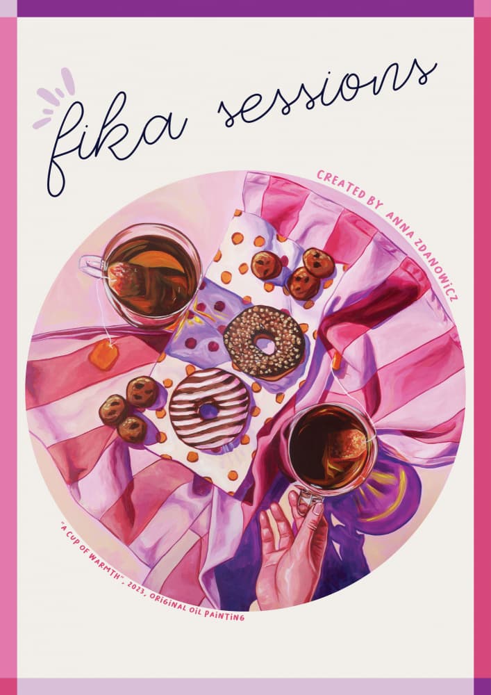 Warm Fika Session by Anna Zdanowicz — canvas wall art