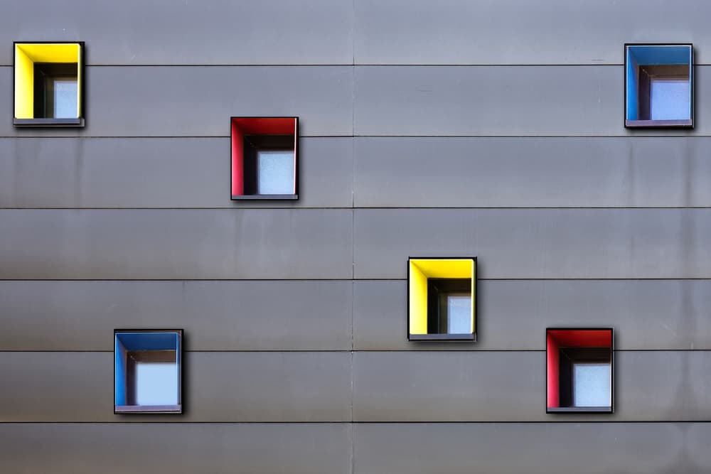 Colorful Modern Windows by Henk van Maastricht — canvas wall art
