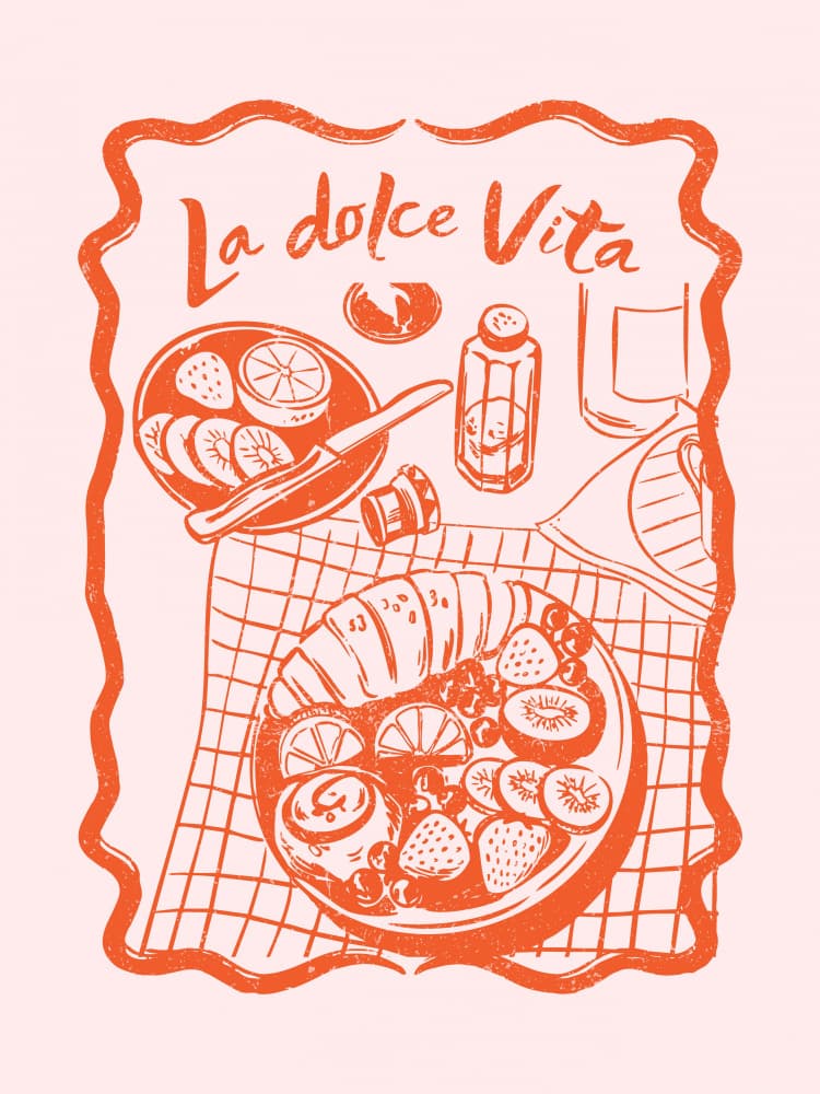 La Dolce Vita Breakfast by Jolly and Dash — canvas wall art