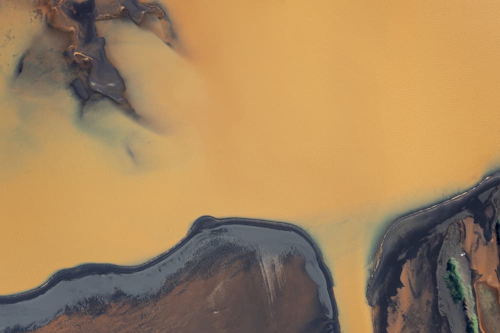 Golden River Delta by Hanping Xiao — canvas wall art