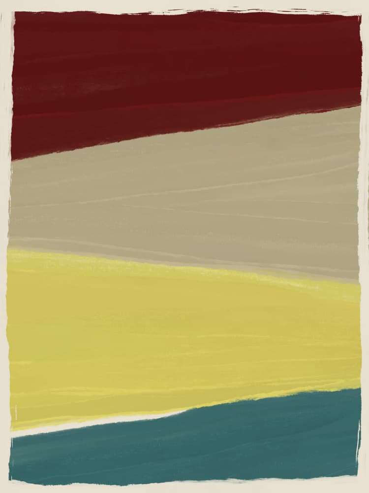 Warm Cool Color Blocks by Little Dean — canvas wall art