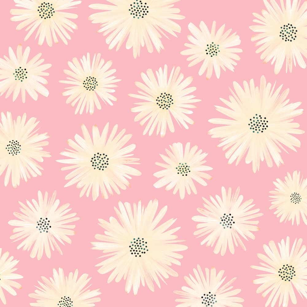 Playful Pink Floral by Kristian Gallagher — canvas wall art