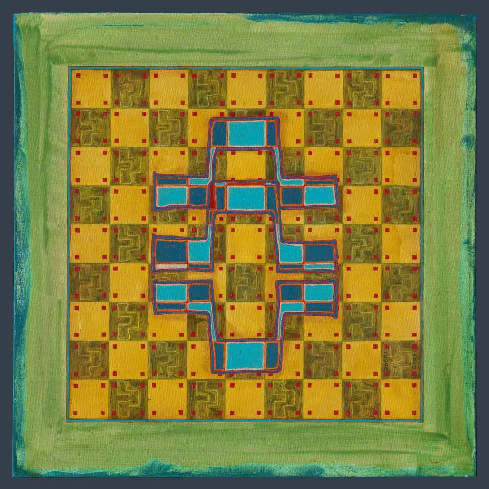 Abstract Checkerboard Design by Dobri Gjurkov — canvas wall art