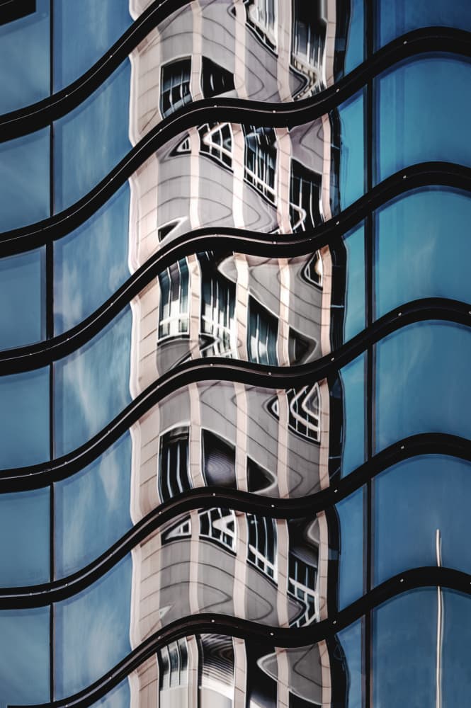 Wavy Glass Reflection by Marc Huybrighs — canvas wall art