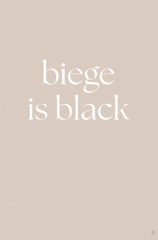 Biege Is Black Quote by Anne-Marie Volfova — canvas wall art