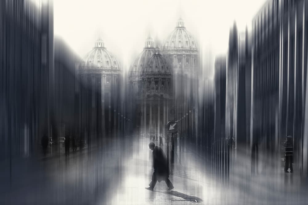 Ethereal City Walk by Carmine Chiriacò — canvas wall art