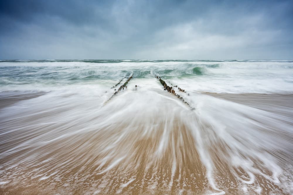 Moody Ocean Flow by Ulrike Eisenmann — canvas wall art